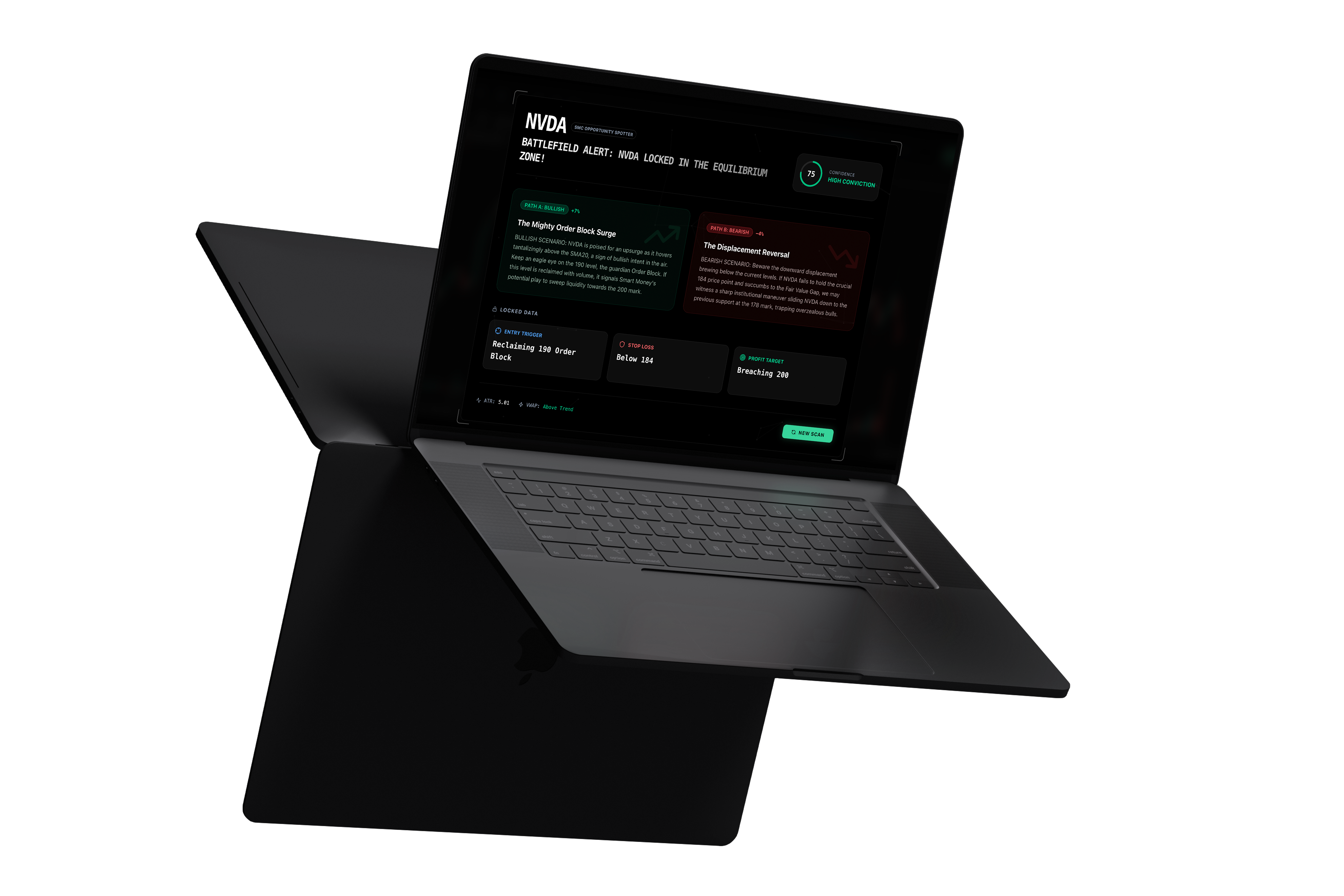 Profit AI Dashboard on MacBook
