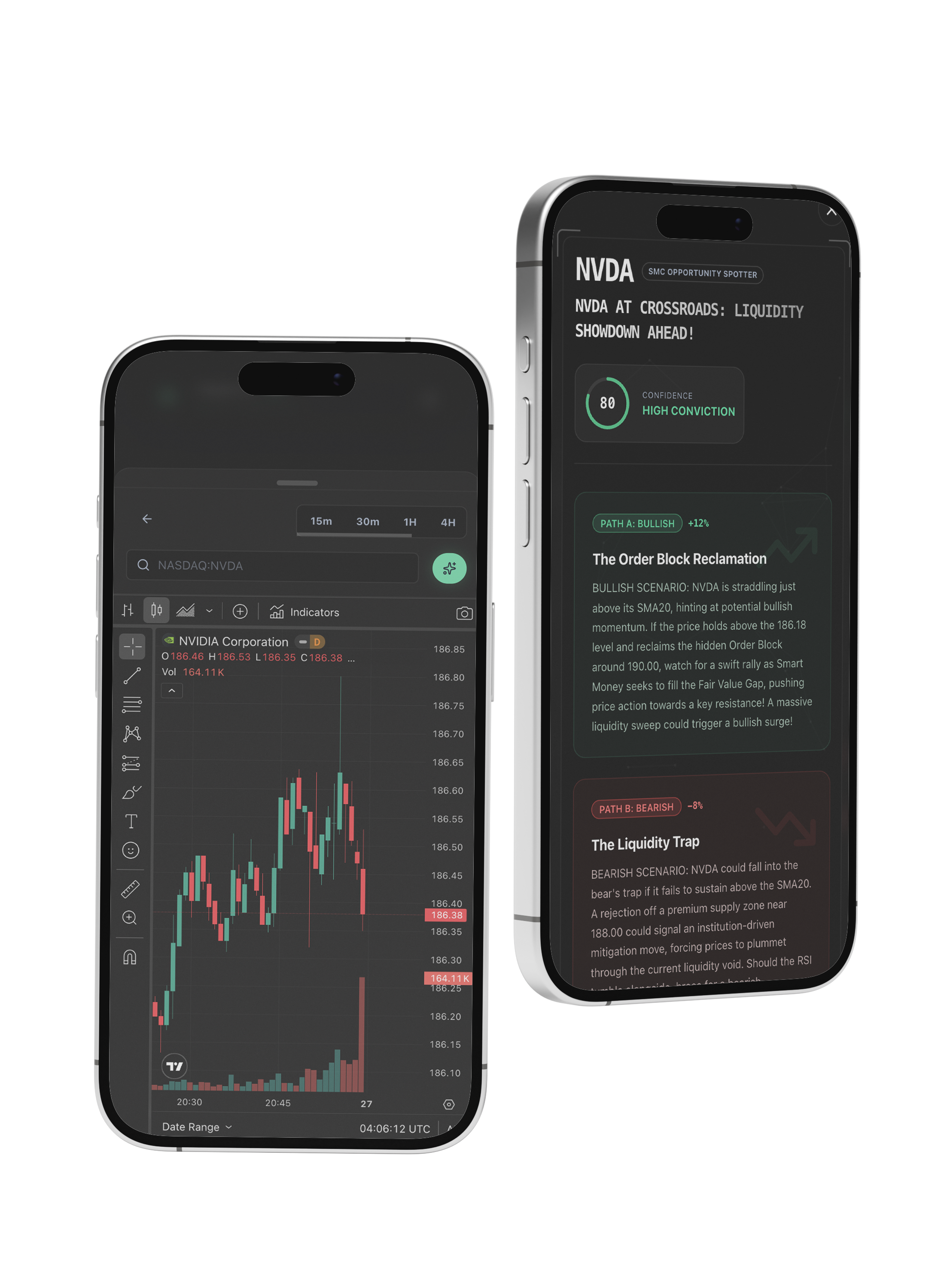 Profit AI Dashboard on iPhone